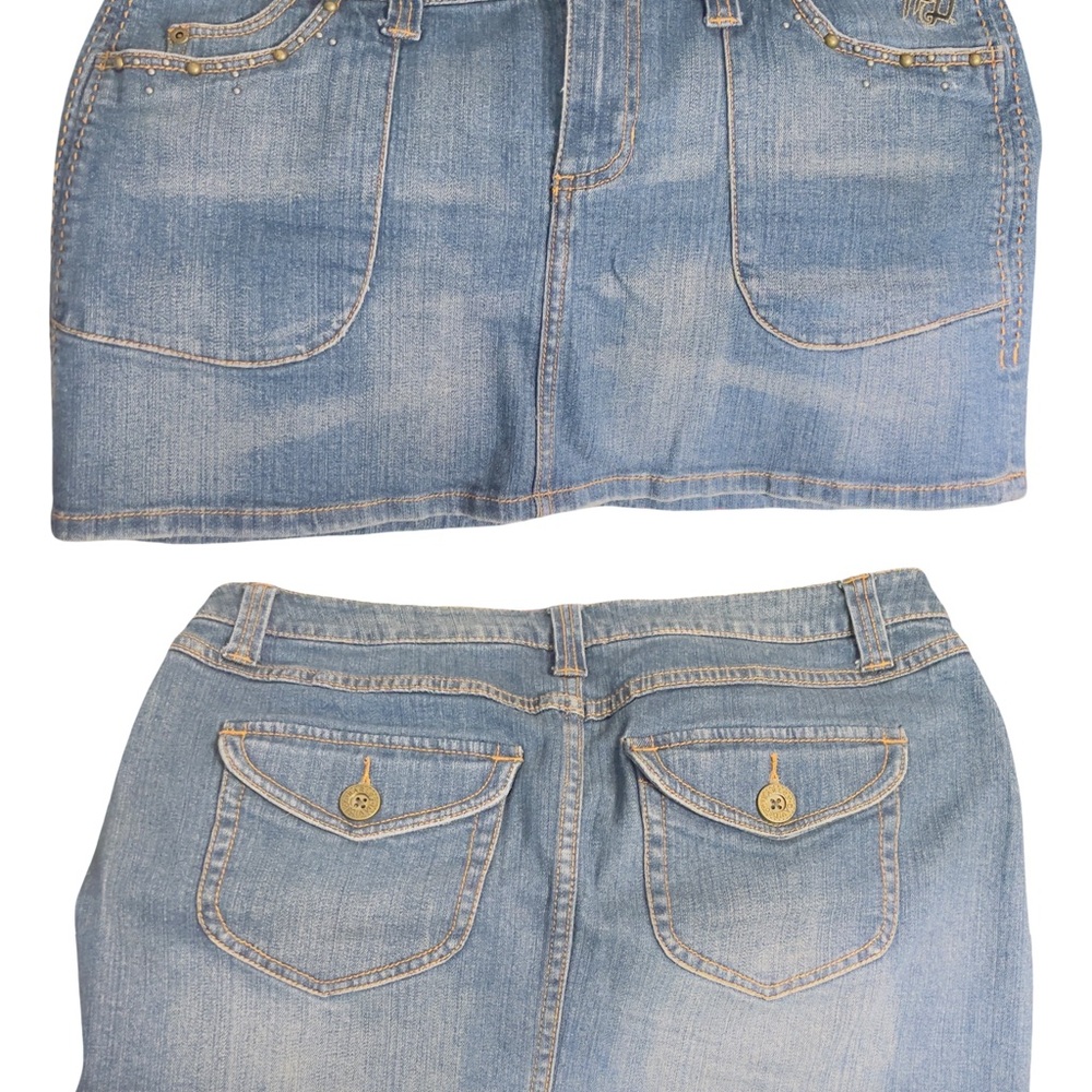 Harley-Davidson Blue Denim Jeans Skirt
